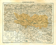 Landkarte Kärnten 1874