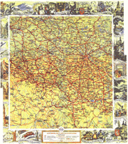 Landkarte Niederschlesien 1937