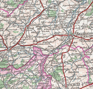 Landkarte Oberglogau 1937