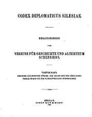 codex diplomaticus silesiae